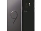 On voit un Samsung S9 noir à côté de l'arrière du téléphone
