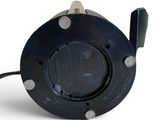 an image of a close up of a black object on a white background