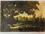 une image représentant un tableau dans lequel figurent un homme et une femme dans un environnement boisé