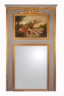 une photo d'un miroir sur lequel est peinte une image