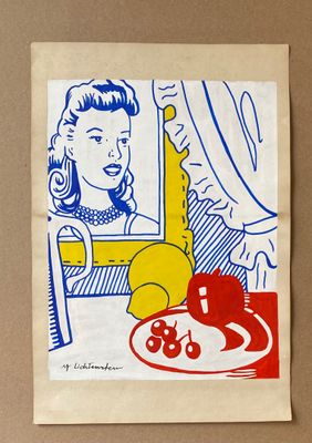 Roy Lichtenstein (1923-1997) Technique mixte sur papier crèm…