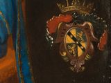 an image of a painting of a man wearing a blue robe and a crown