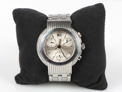 BOUCHERON. Chronographe "Solis" 10 ATM. Montre en acier. Boîtier rond, - Photo 1