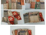 plusieurs images différentes de livres anciens et de brochures sur un fond blanc