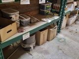 many boxes of food on the shelves in the room