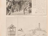 many pictures of men in military uniforms and a horse drawn carriage