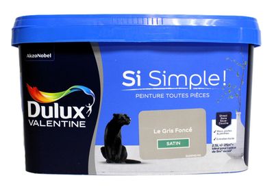 Peinture Duluxx Valentine dans un seau, avec un chat assis par terre