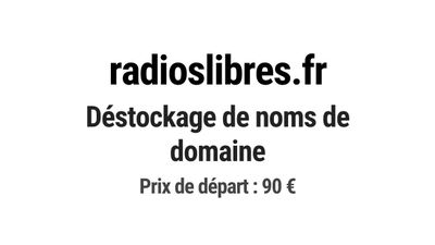 Nom de domaine radioslibres.fr.