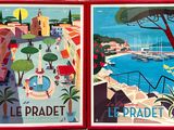deux photos représentant deux affiches dans un cadre rouge