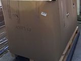 a large box sitting on a pallet in a warehouse