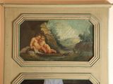 a painting of a man and a woman sitting on a bench