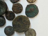 a lot of coins that are on a table