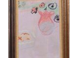 an image of a painting of a vase with flowers in it