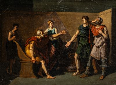 an image of a painting of a group of people in a room