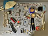 a table with a lot of jewelry on it