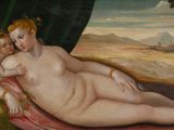 l'image d'un tableau représentant une femme nue allongée sur un lit