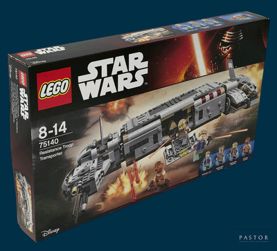a box with a lego star wars set in it