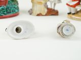 many figurines that are sitting on a table