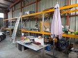 a garage with a lot of tools on the shelves