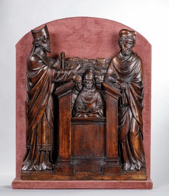 Scène biblique en haut-relief, École flamande ou française, …