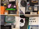 many different pictures of a box with electronics in it