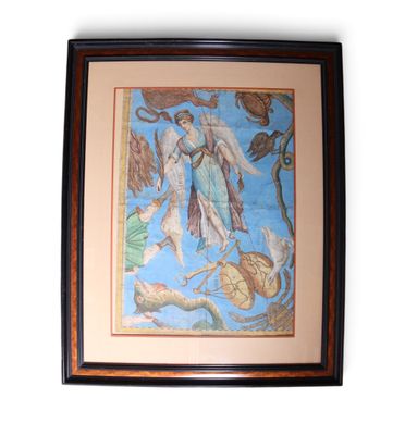 framed picture of a painting of an angel surrounded by animals and birds