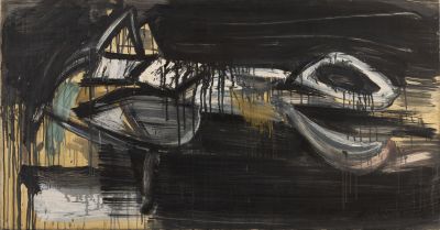 an image of a painting of two boats on a body of water