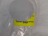 a close up of a plastic bag with a yellow tag on it
