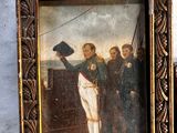 une photo d'un tableau représentant un homme tenant un chapeau