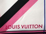 louis vuitton pink and black and white scarf with pink and black stripes