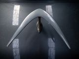 an image of a car hood ornament on a black surface