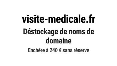 Nom de domaine visite-medicale.