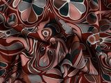 un gros plan sur un tissu à motifs rouges et noirs