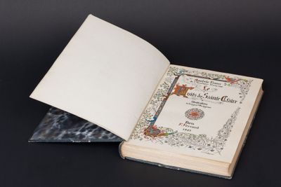 un livre ouvert avec l'image d'un oiseau dessus