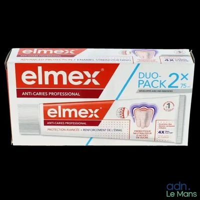 elmex, lot de 2 dentifrices pour l'hygiène dentaire