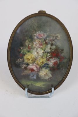 une image d'une peinture de fleurs dans un vase