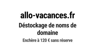 Nom de domaine allo-vacances.fr.