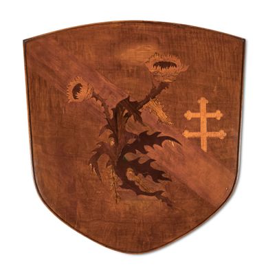 Emile GALLE (1846 - 1904) Guéridon tripode, le plateau en fo…