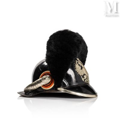 an image of a black hat with a black feather on top of it