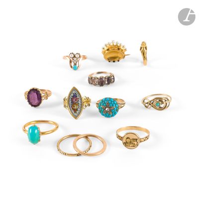 an assortment of rings and rings on a white background