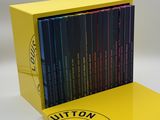 the yellow box contains a collection of books with a yellow cover