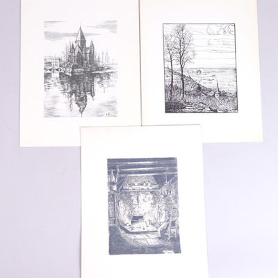 quatre types de dessins différents sont représentés sur une surface blanche