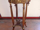 a small table with a tray on top of it