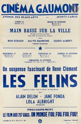an old movie poster for les feins