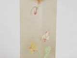 an image of a glass vase with flowers painted on it