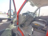 a picture of a red truck with the door open