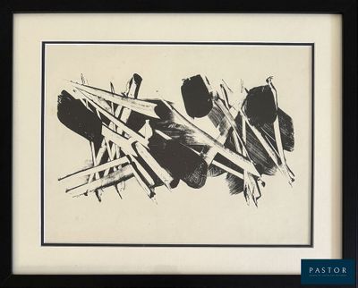 black and white drawing of a bunch of tools in a black frame