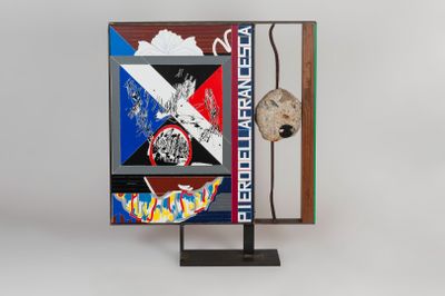an image of a piece of art that is on a stand