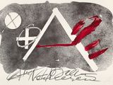 an image of a drawing of a triangle with a cross on it