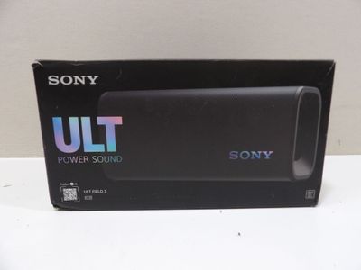 La boîte du Sony Ultra Power Sound est ouverte sur la table.